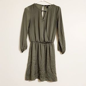 Surplice Green Dress